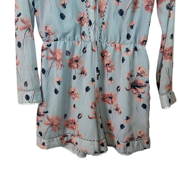 House of Harlow x Revolve Mila Floral Long Sleeve Feminine Romper Size Medium - Picture 8 of 15